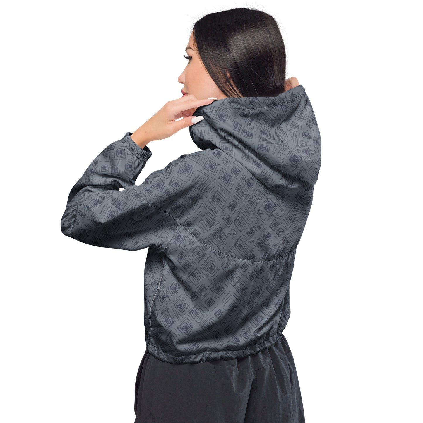 Winter Kaleidoscope Women’s cropped windbreaker