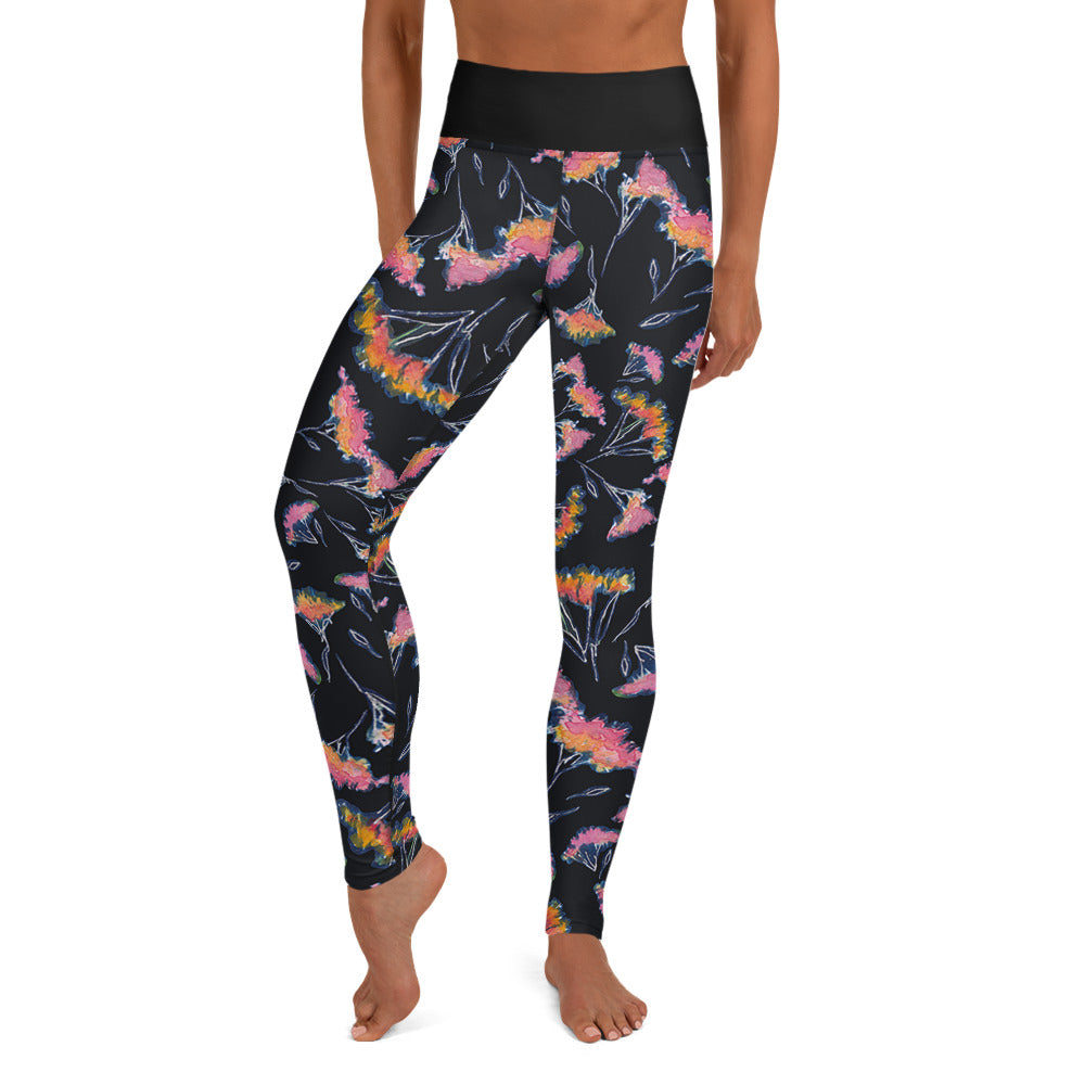 Watercolor Floral Yoga Leggings