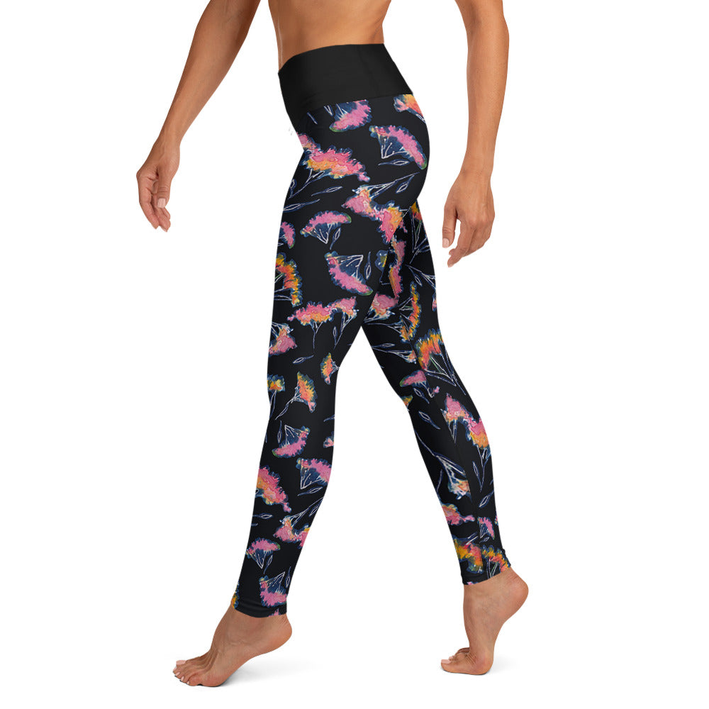 Watercolor Floral Yoga Leggings