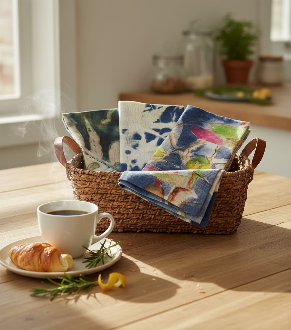 Cyanotype Botanical Tea Towel Bundle