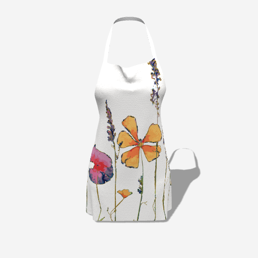 Wildflower Garden Botanical White Apron