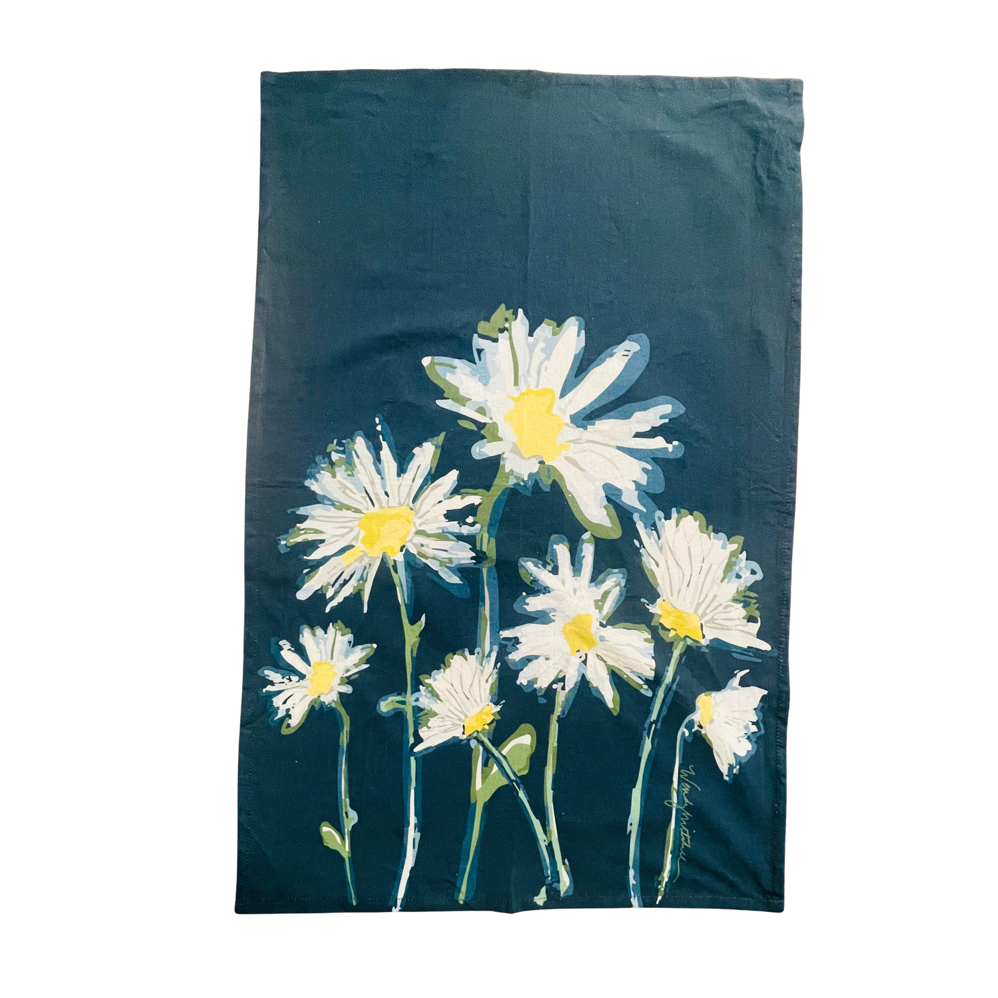 Twilight Meadow Botanical Flour Sack Tea Towel