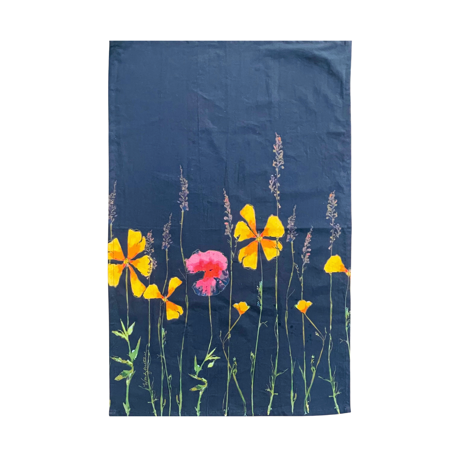 Wildflowers Botanical Flour Sack Tea Towel